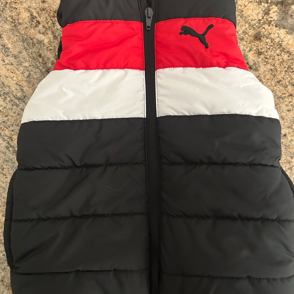 Puma Kids Vest - Red, White, and Black